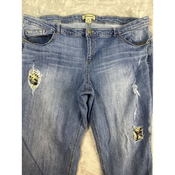 Women’s Democracy Denim Jeans Flex-Ellent Medium Wash Straight Plus Size 24W - Picture 7 of 13